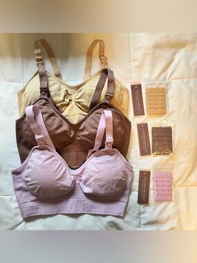 3 Kindred Bravely Nursing Bras - Like New